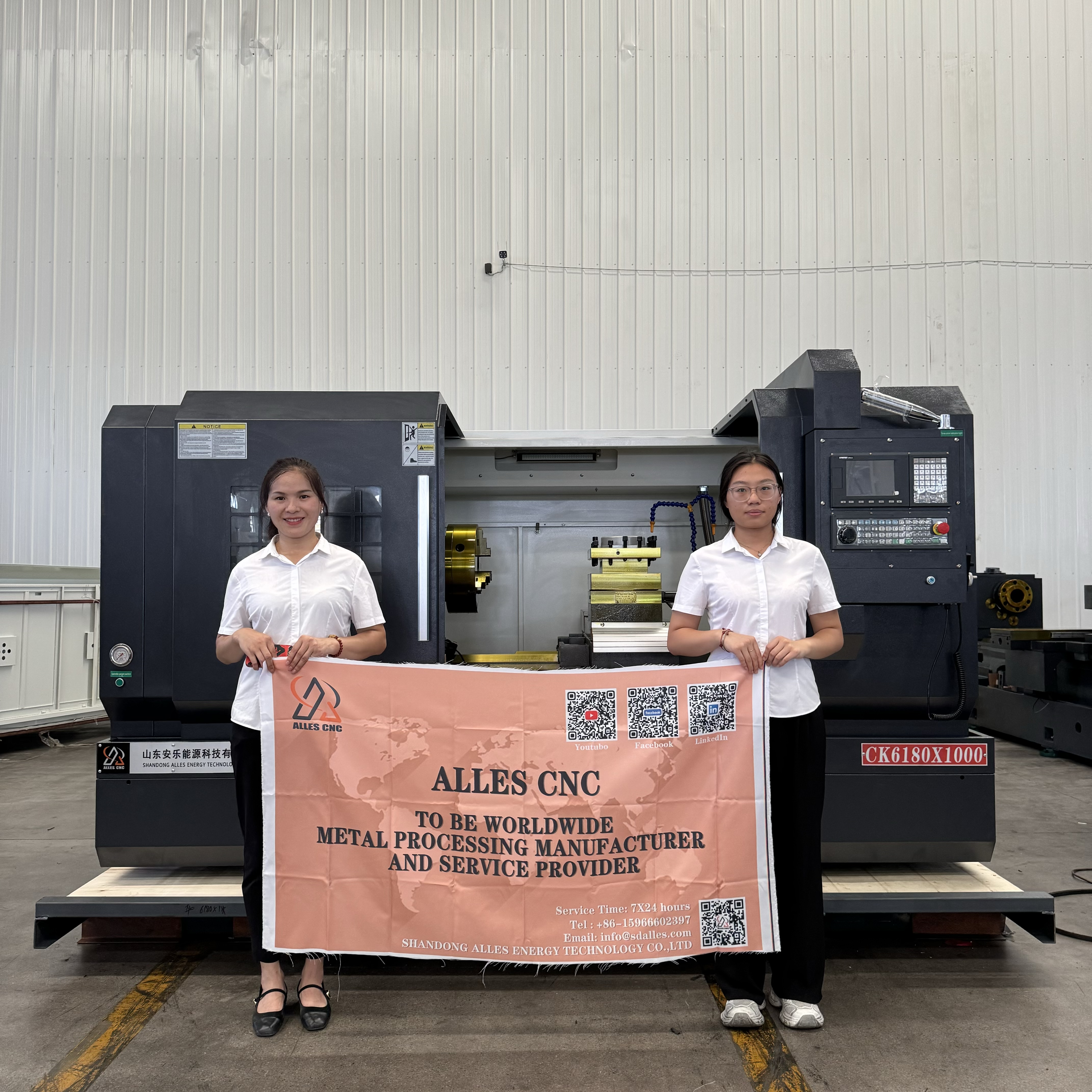 Torno CNC ALCK6180X1000 enviado a Australia: equipo de procesamiento de metales de alta precisi&oacute;n y alta eficiencia