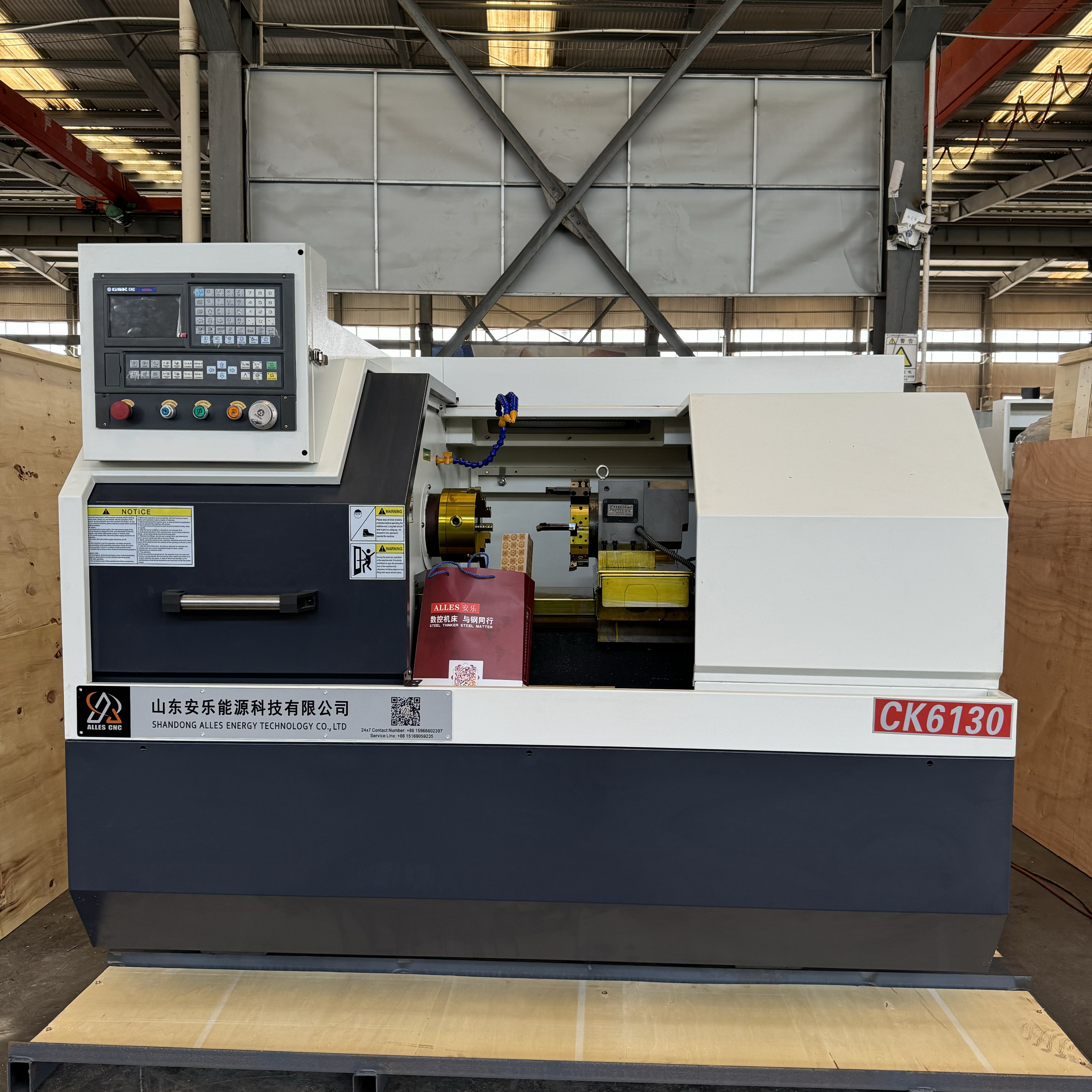 Alles CNC CNC Lathe Alck6130 est&aacute; a punto de ser enviado a Rusia